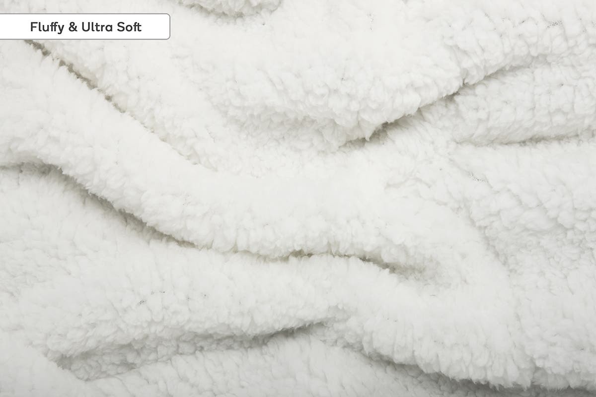 Ovela Reversible Sherpa Fleece Throw Blanket (Grey, Single/Double) at