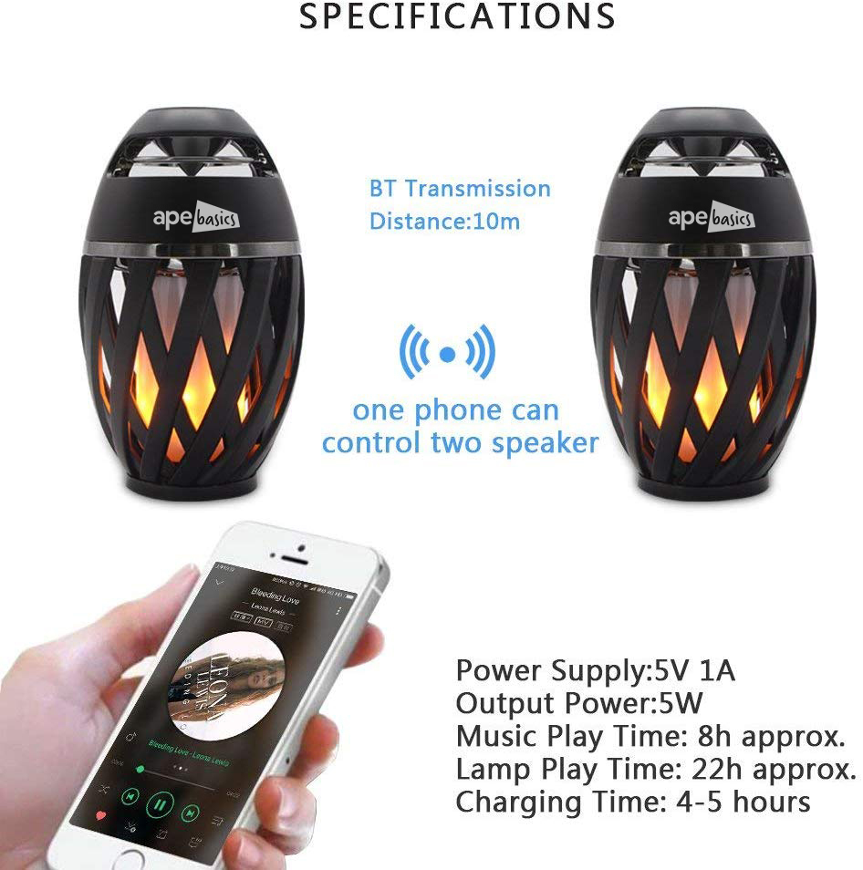 LED Flame Atmosphere Bluetooth Speaker at Mighty Ape Australia