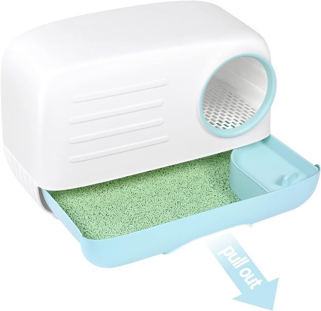 Buy Zoomies Fully Enclosed Cat Litter Box Blue at Mighty Ape NZ