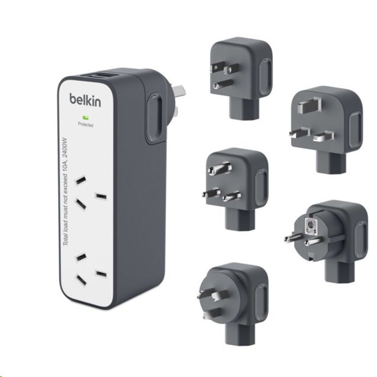 Belkin 2 Outlet USB International Travel Surge Protector at Mighty