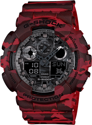 Casio G-Shock Analogue/Digital Men's Camouflage Series GA100CM-4A GA-100CM-4A image