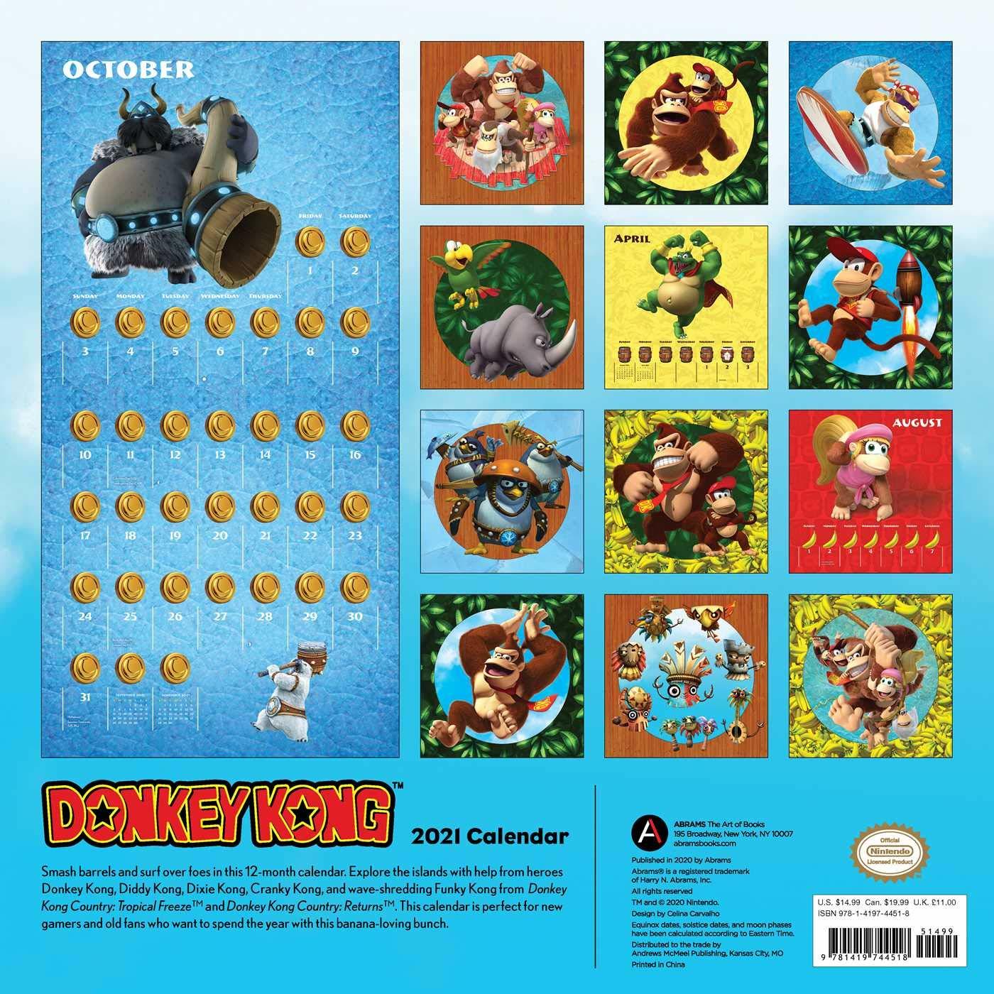 Donkey Kong 2021 Square Wall Calendar image