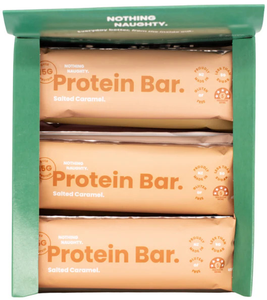 Buy Nothing Naughty Protein Bars (12 x 40g) Salted Caramel at Mighty
