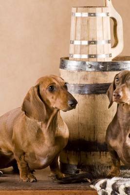 A Pair of Dachsund's Guarding the Beer, for the Love of Dogs on Paperback by Unique Journal