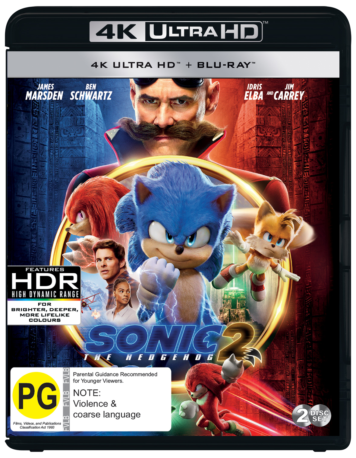 Sonic The Hedgehog 2 (4K UHD + Blu-Ray) on UHD Blu-ray