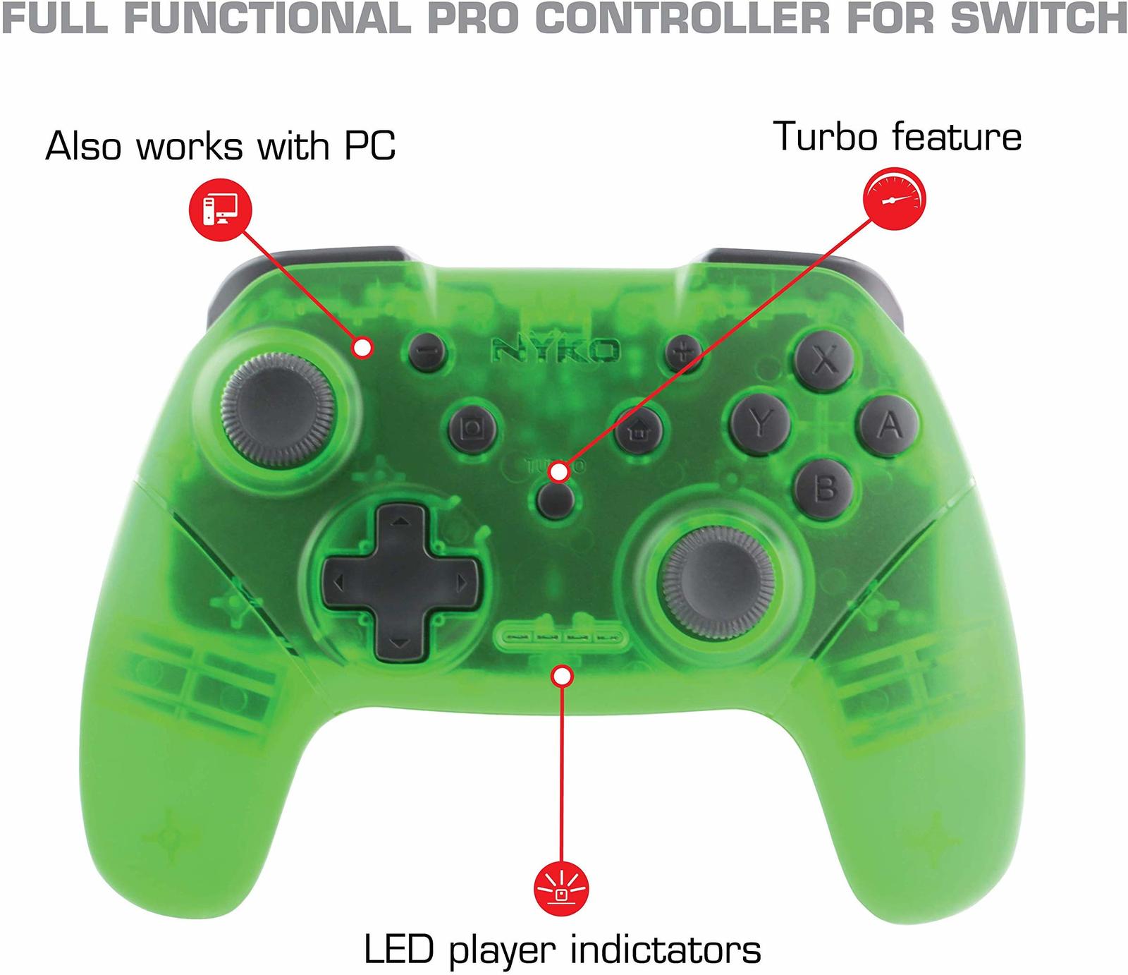 Nyko Switch Wireless Core Controller (Green) on Switch