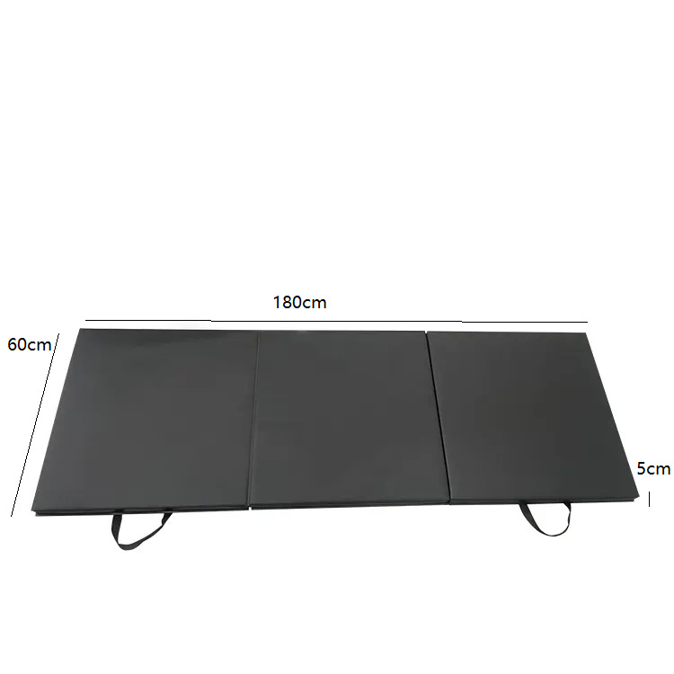 Buy TriFold Folding Thick Exercise Mat with Carrying Handles Black