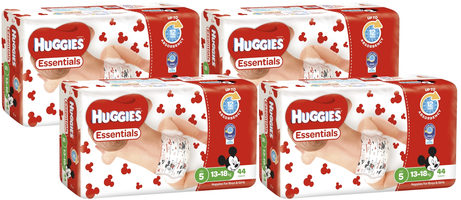 Huggies Essentials Nappies Bulk Value Box - Size 5 Walker (176) image