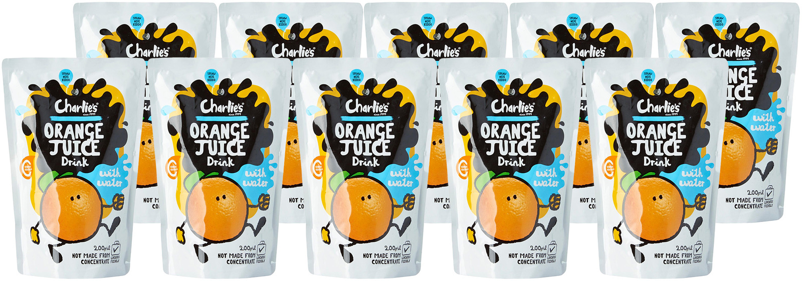 Charlie’s Kid's Juices Orange 200ml (10 Pack) image