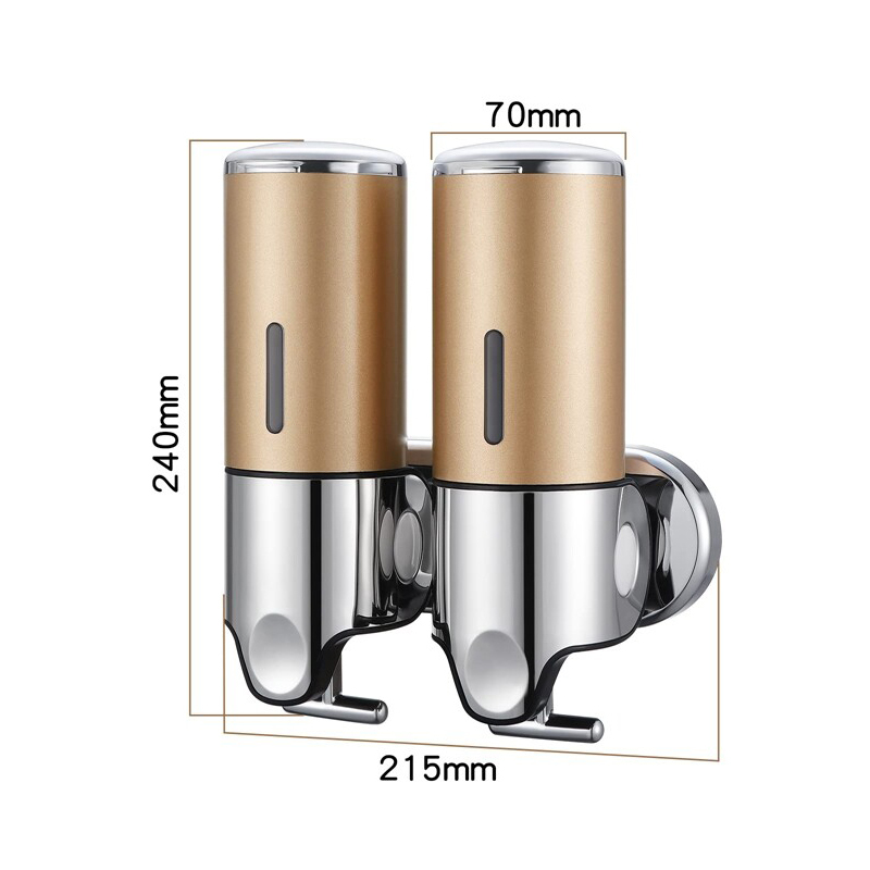 2 Chamber Wall Mounted Bathroom Pump Dispenser at Mighty Ape NZ