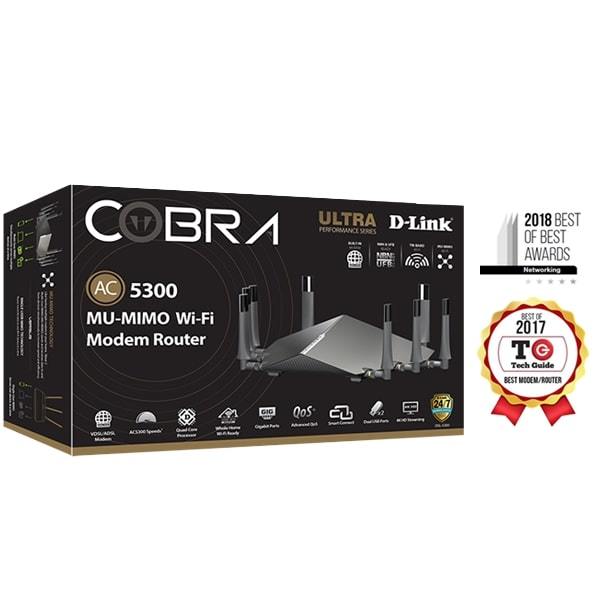 D-Link: AC3200 DSL-5300 Cobra Tri-Band Modem Router image