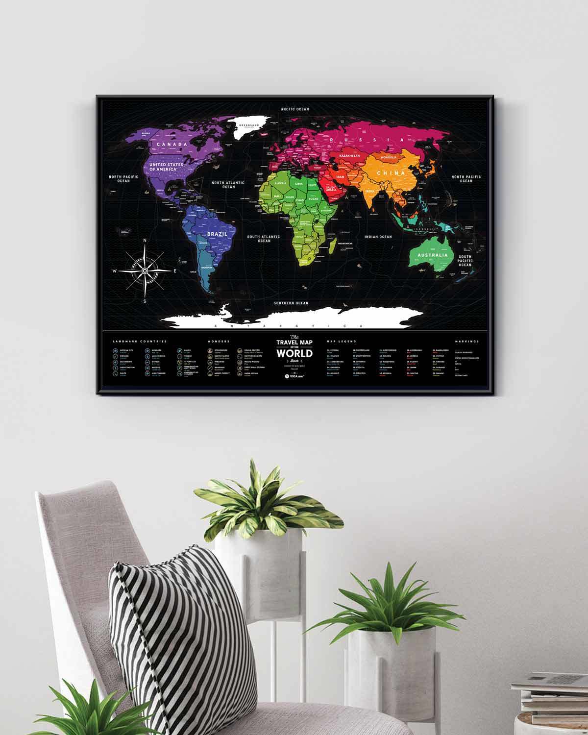 Scratch-off maps Travel Map Black World image