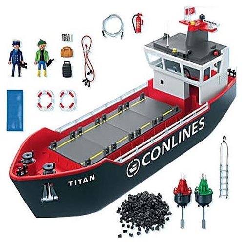 Playmobil Harbour Cargo Ship (Ages 4+) Toy at Mighty Ape Australia