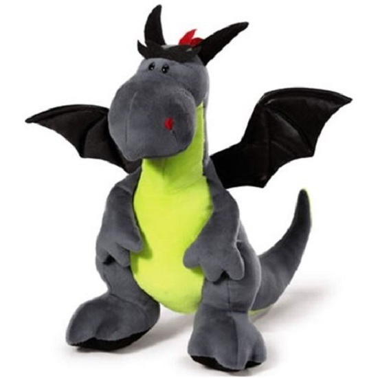 Nici Sitting Dragon Grey Neon Green 20cm Toy At Mighty Ape Australia