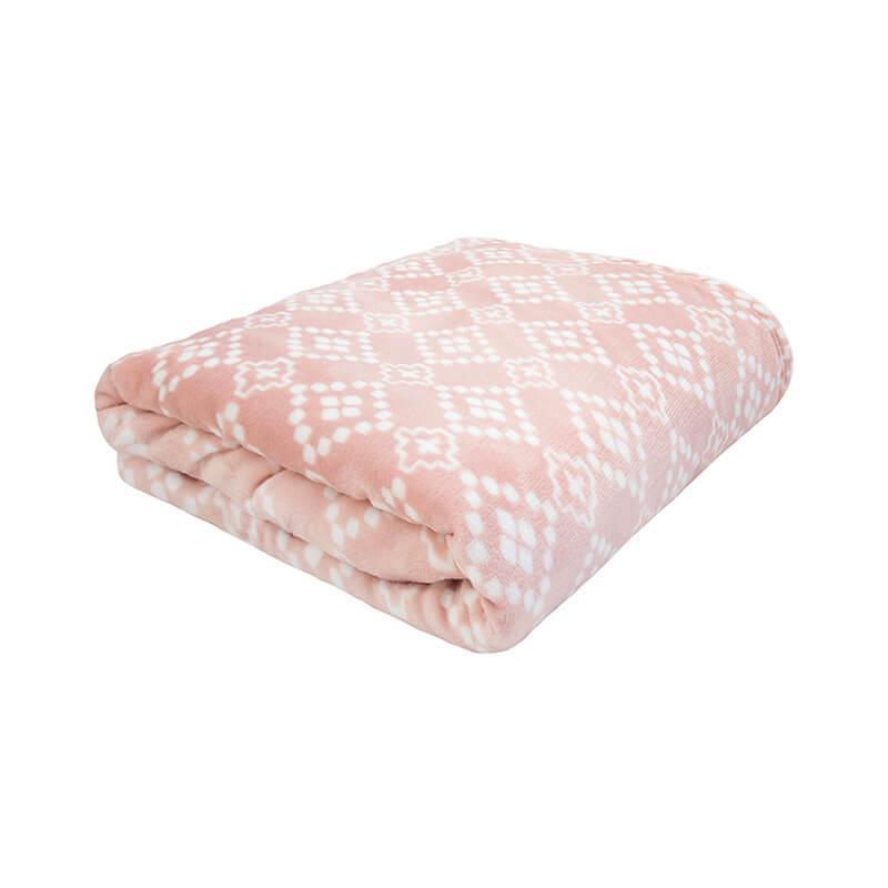 Bambury Single/Double Chiquita Ultraplush Blanket (Rosewater)