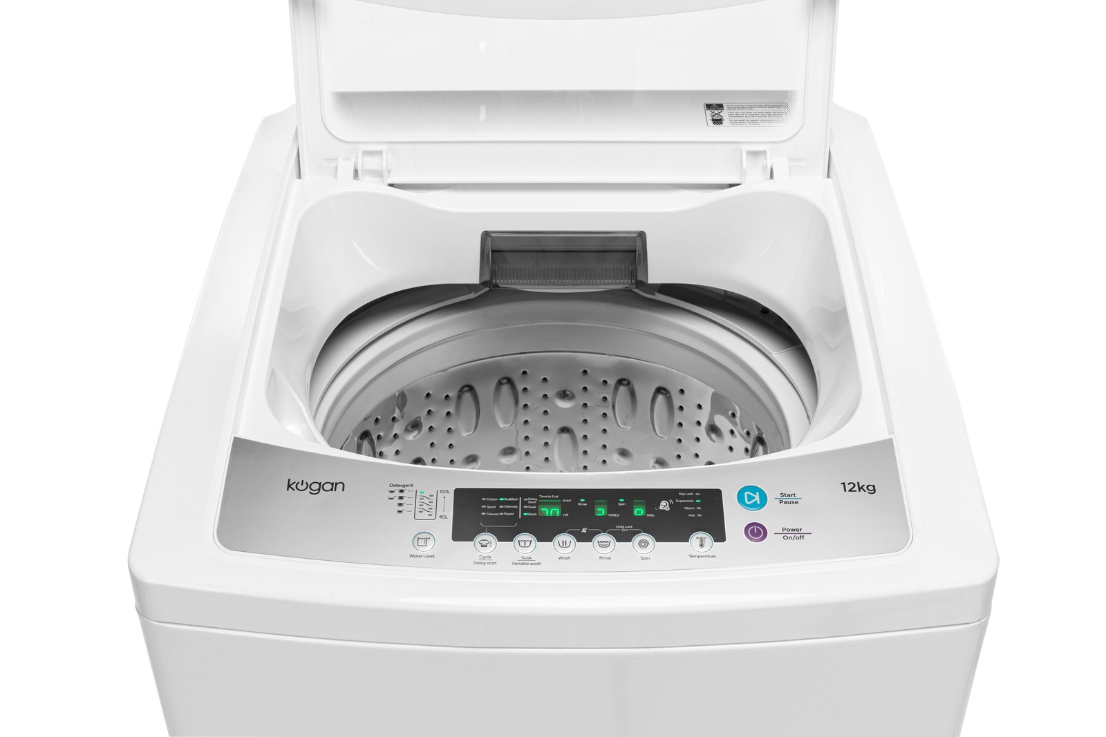 Buy Kogan 12kg Top Load Washing Machine White at Mighty Ape NZ