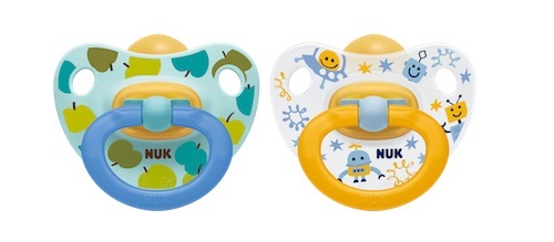NUK: Classic Happy Kids Latex Soothers - 6-18 Months (2 Pack) - Blue image