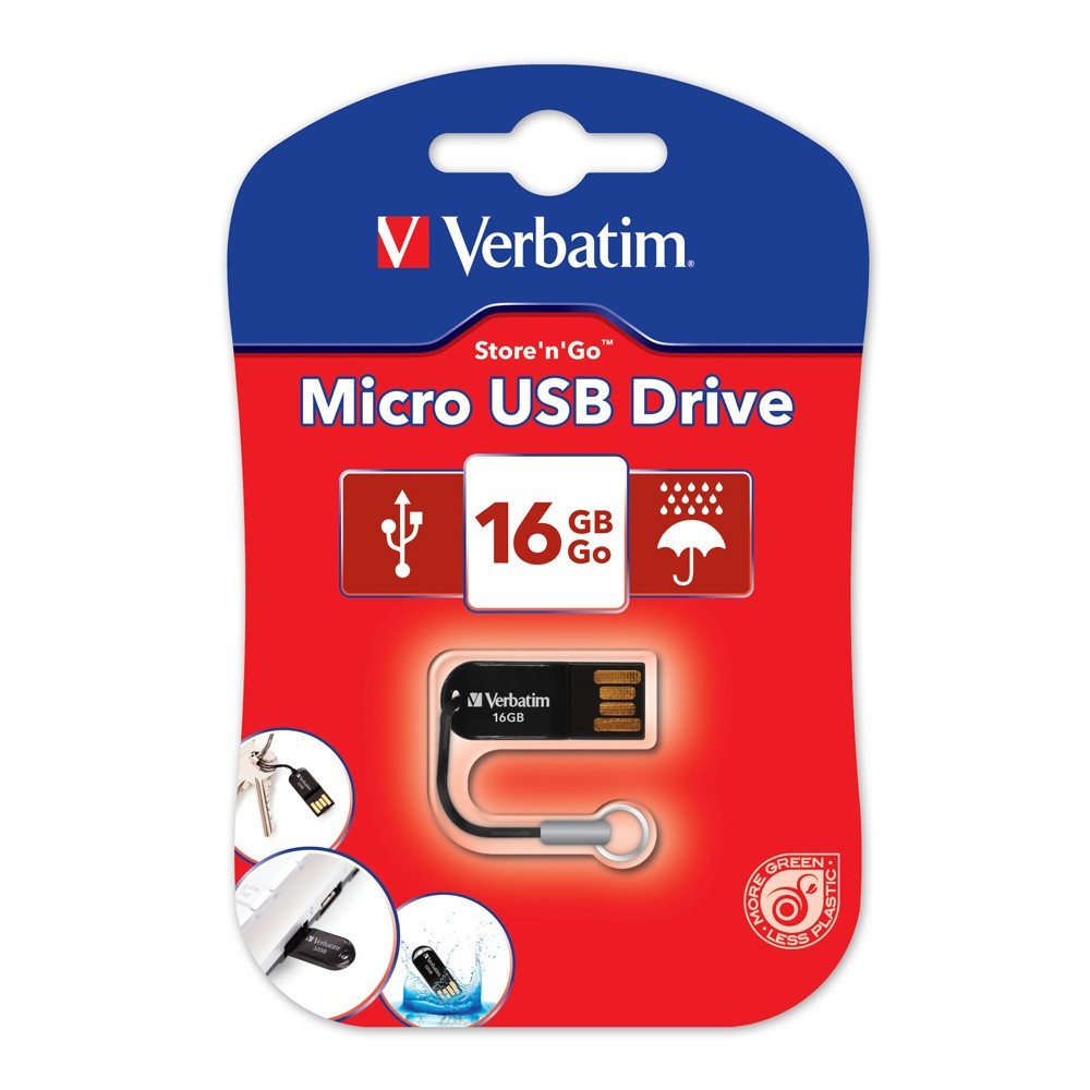 Verbatim Store'n'Go Micro USB Drive - 16GB (Black)