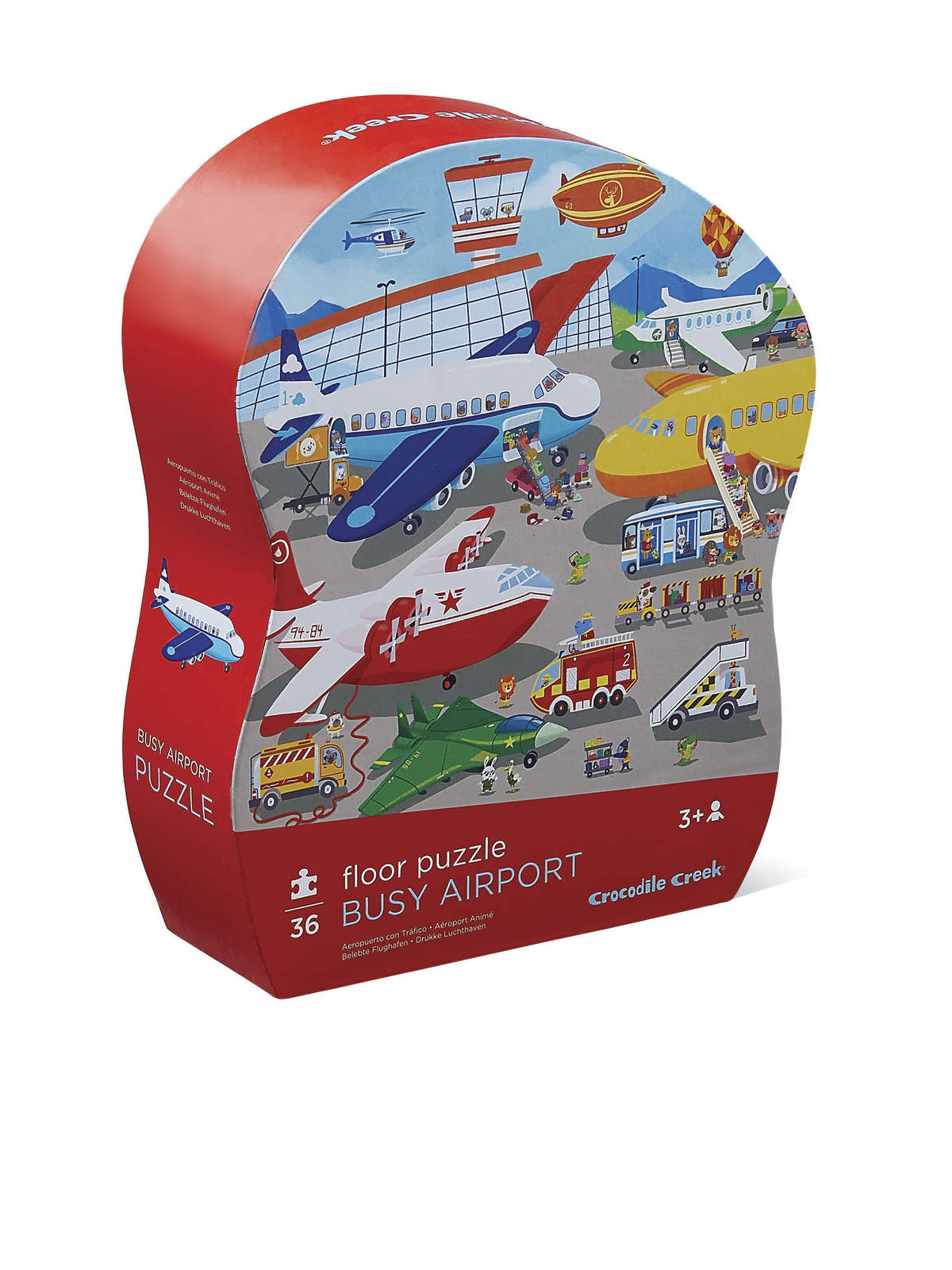 Crocodile Creek: Shaped Box Puzzle - Busy Airport (36pc) image