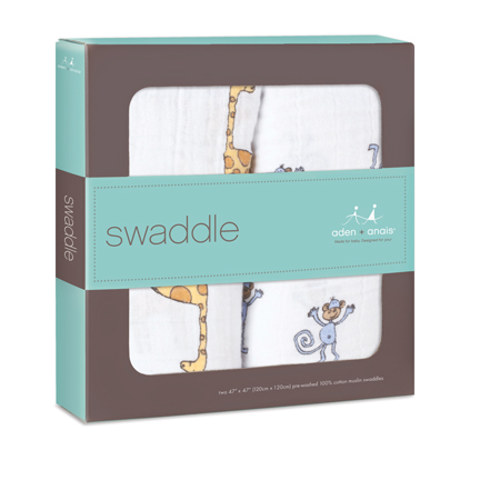Aden+Anais Swaddle - Jungle Jam (2 Pack Swaddling Wraps) image