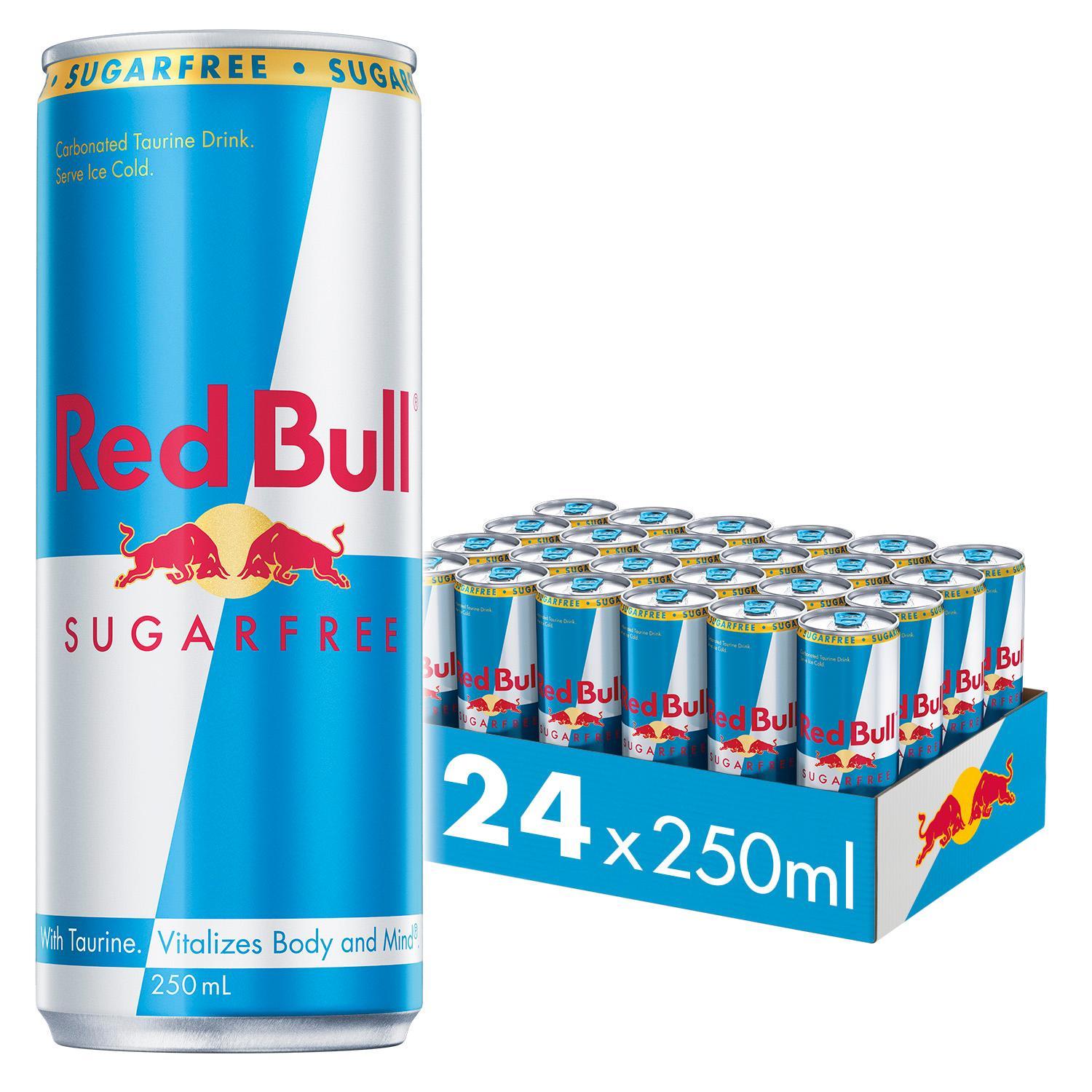 Red Bull Energy Drink, Sugar Free, 250ml (24 pack)