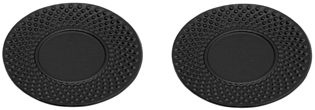 Teaology: Cast Iron Coasters - Hobnail Black (Set of 2) image