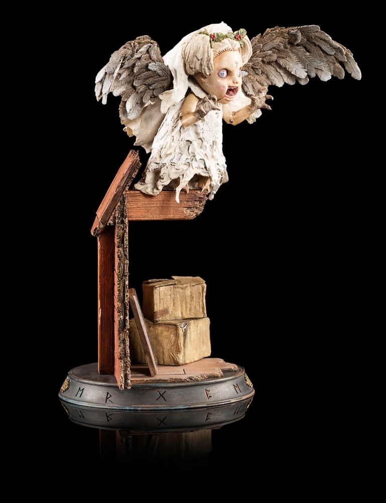 Krampus The Cherub Statue by Weta at Mighty Ape NZ