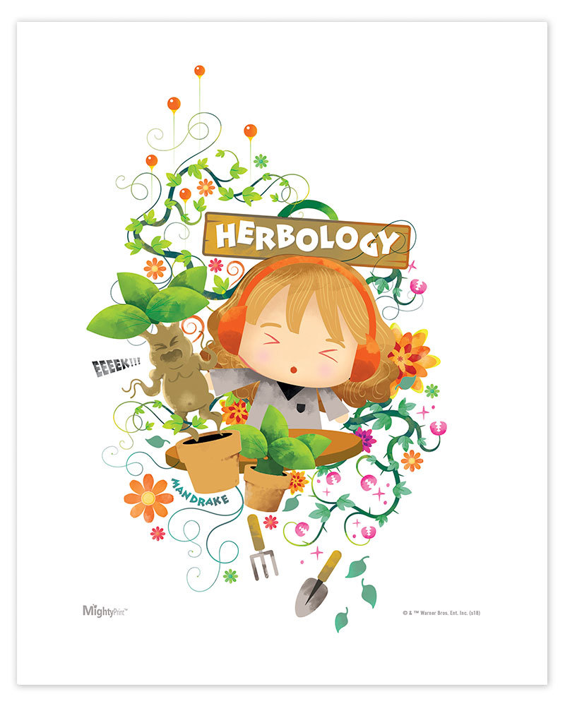 Harry Potter (Herbology Watercolor) MightyPrint Wall Art | at Mighty ...