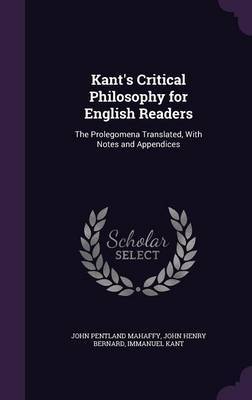 Kant's Critical Philosophy for English Readers by John Pentland Mahaffy image