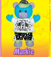 Doodle Bear Velvet Art - Markie