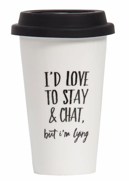 General Eclectic Takeaway Cup - Love To Stay & Chat image