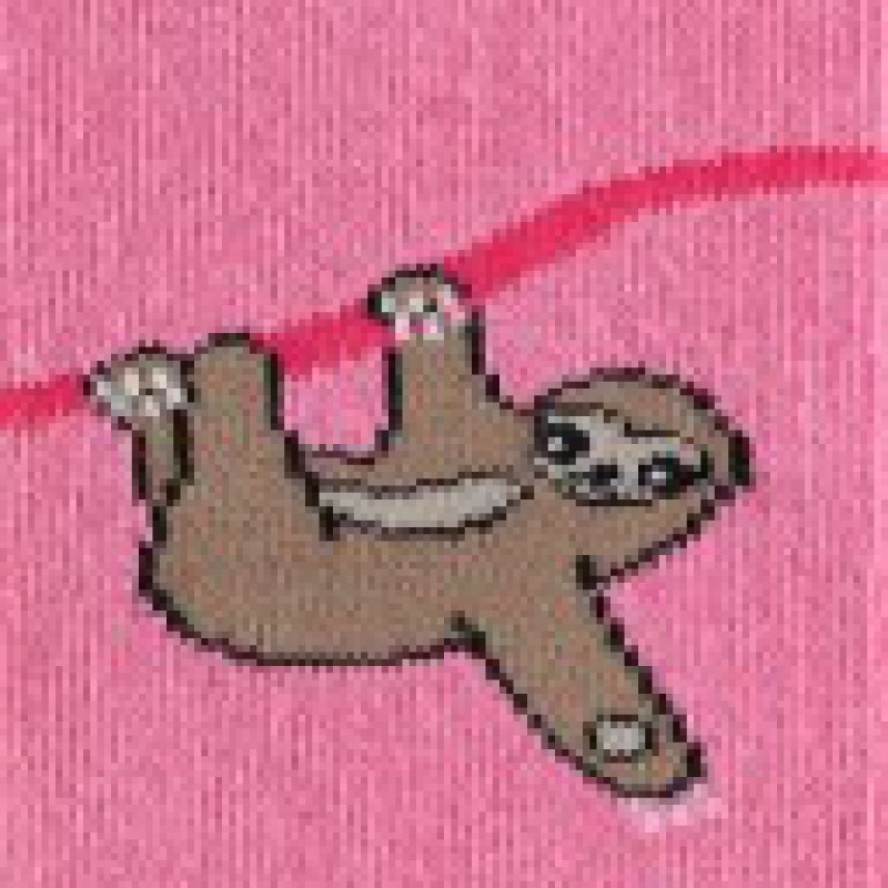 Sock It to Me: Youth Knee - Pink Sloth (Age 3-6) image