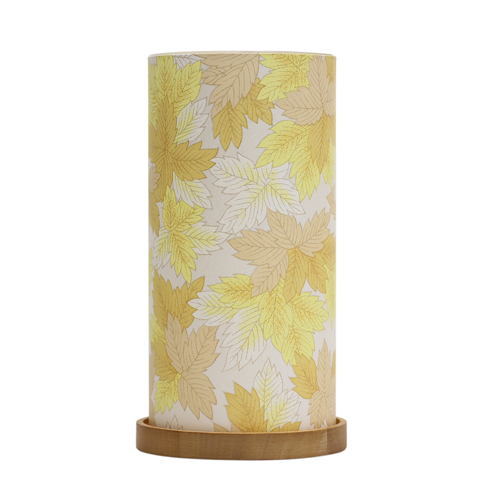 Big Glass Lantern Maple Leaves (Yellow)