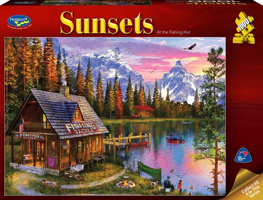 Holdson: 1000 Piece Puzzle - Sunsets (At the Fishing Hut) image