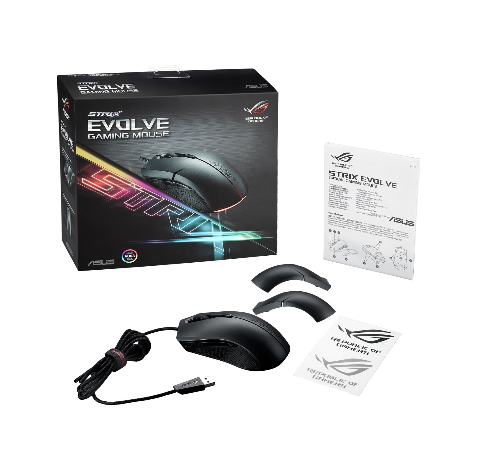 ASUS ROG Strix Evolve Wired Gaming Mouse for PC Games image