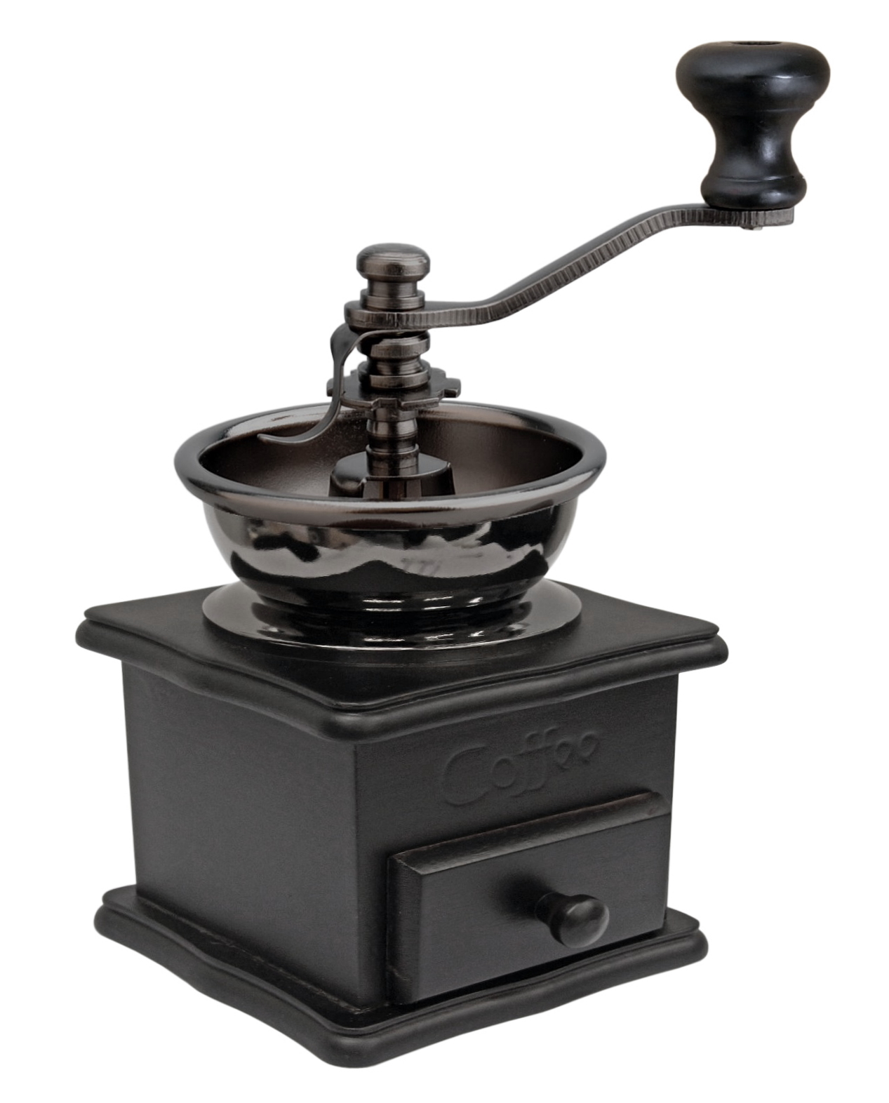 Wood Coffee Grinder (Black) at Mighty Ape NZ