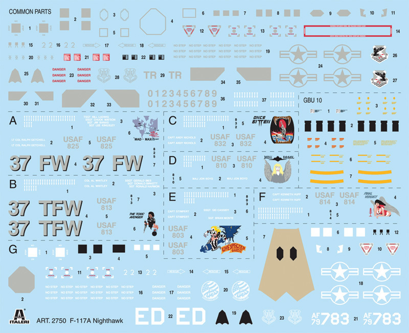 Italeri 1/48 F117A Nighthawk - Scale Model Kit image