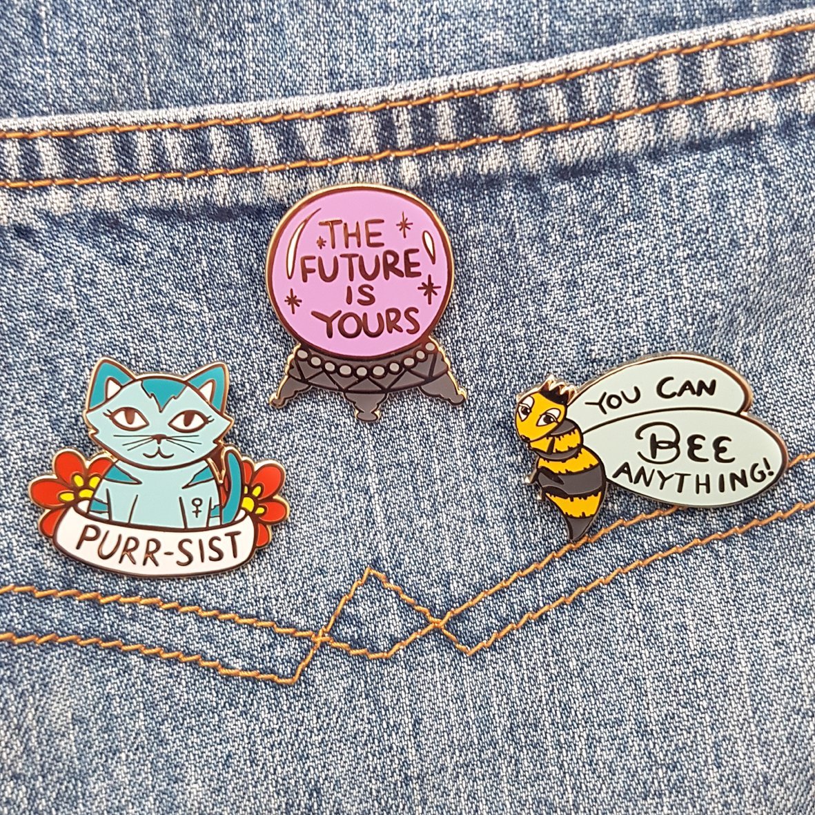 Jubly-Umph Purr-sistence Kitty Lapel Pin image