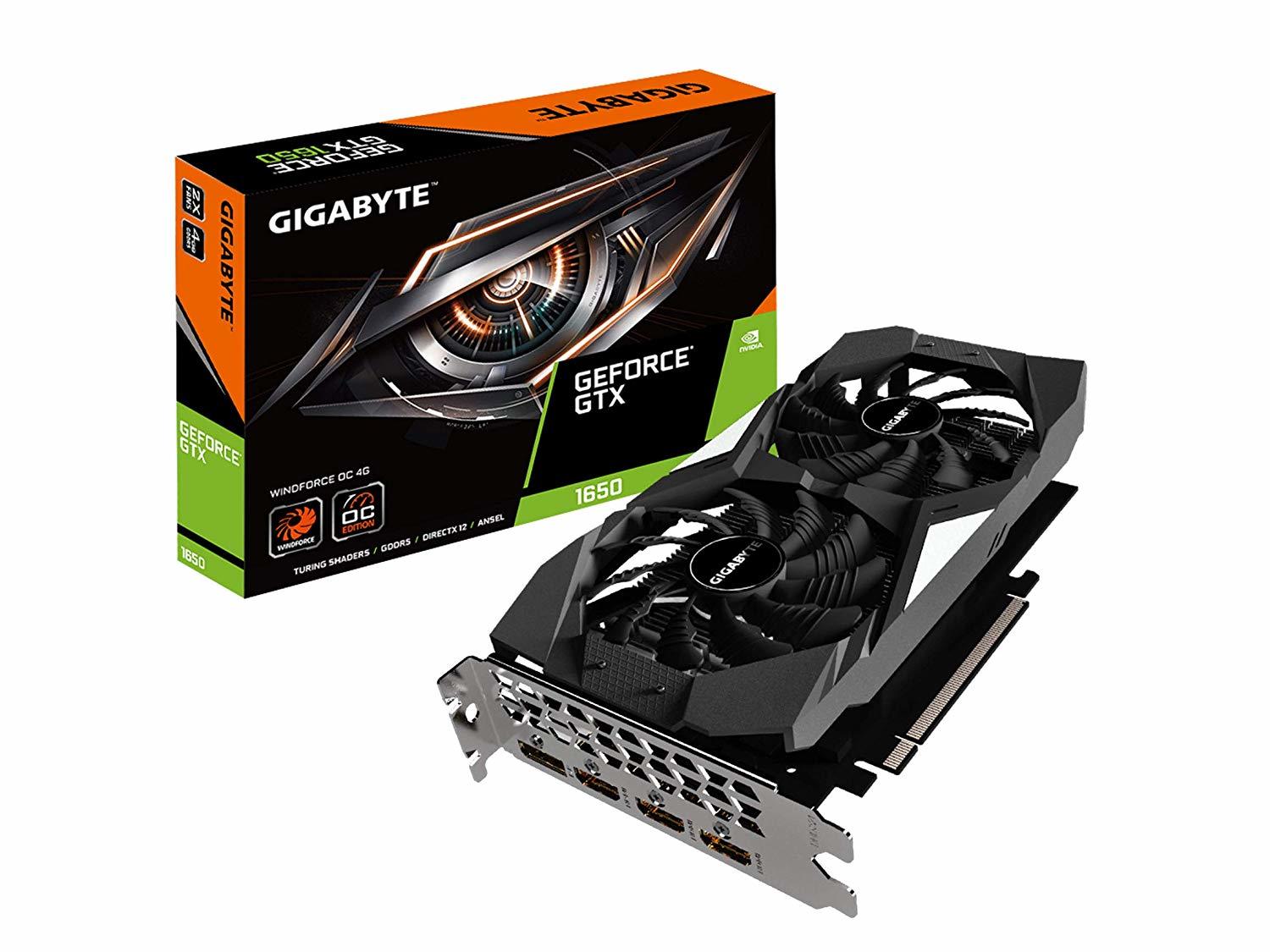 Gigabyte GeForce GTX 1650 Windforce OC 4GB GDDR5 Graphics Card image