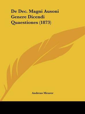 de Dec. Magni Ausoni Genere Dicendi Quaestiones (1873) image