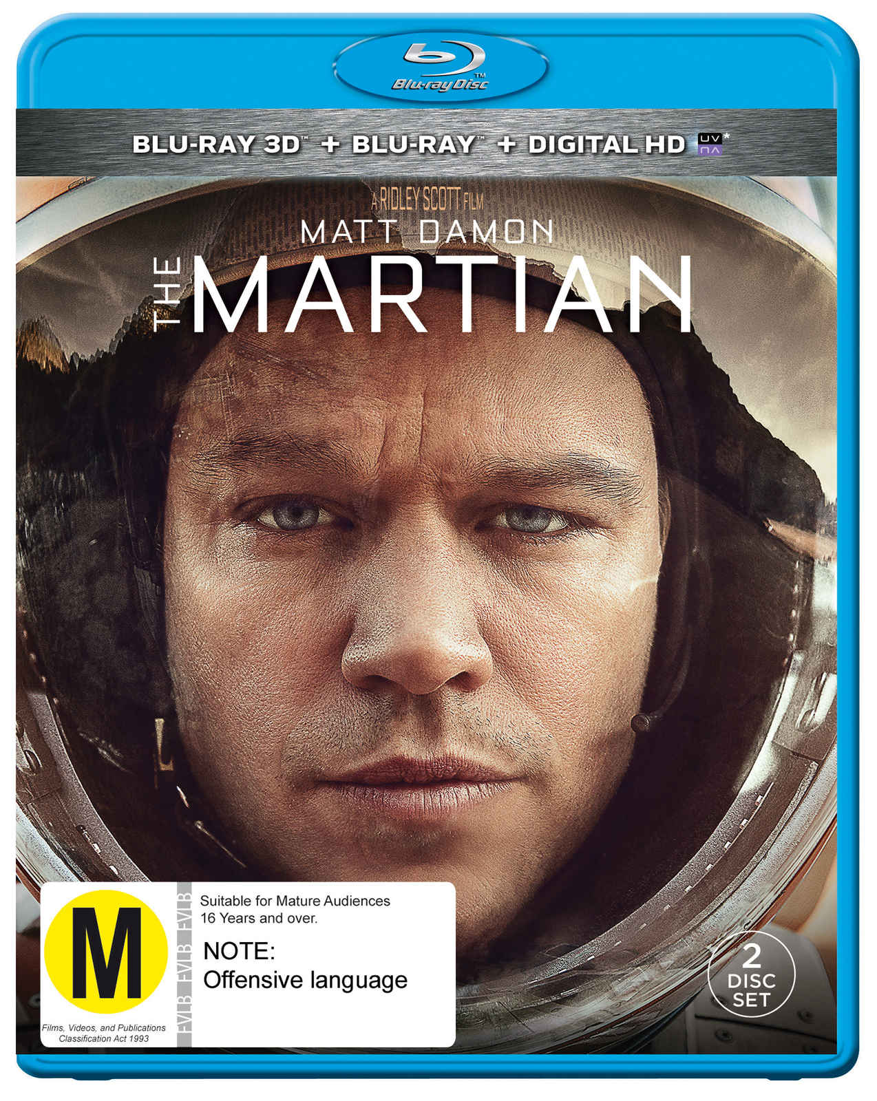 The Martian on Blu-ray, 3D Blu-ray, UV image