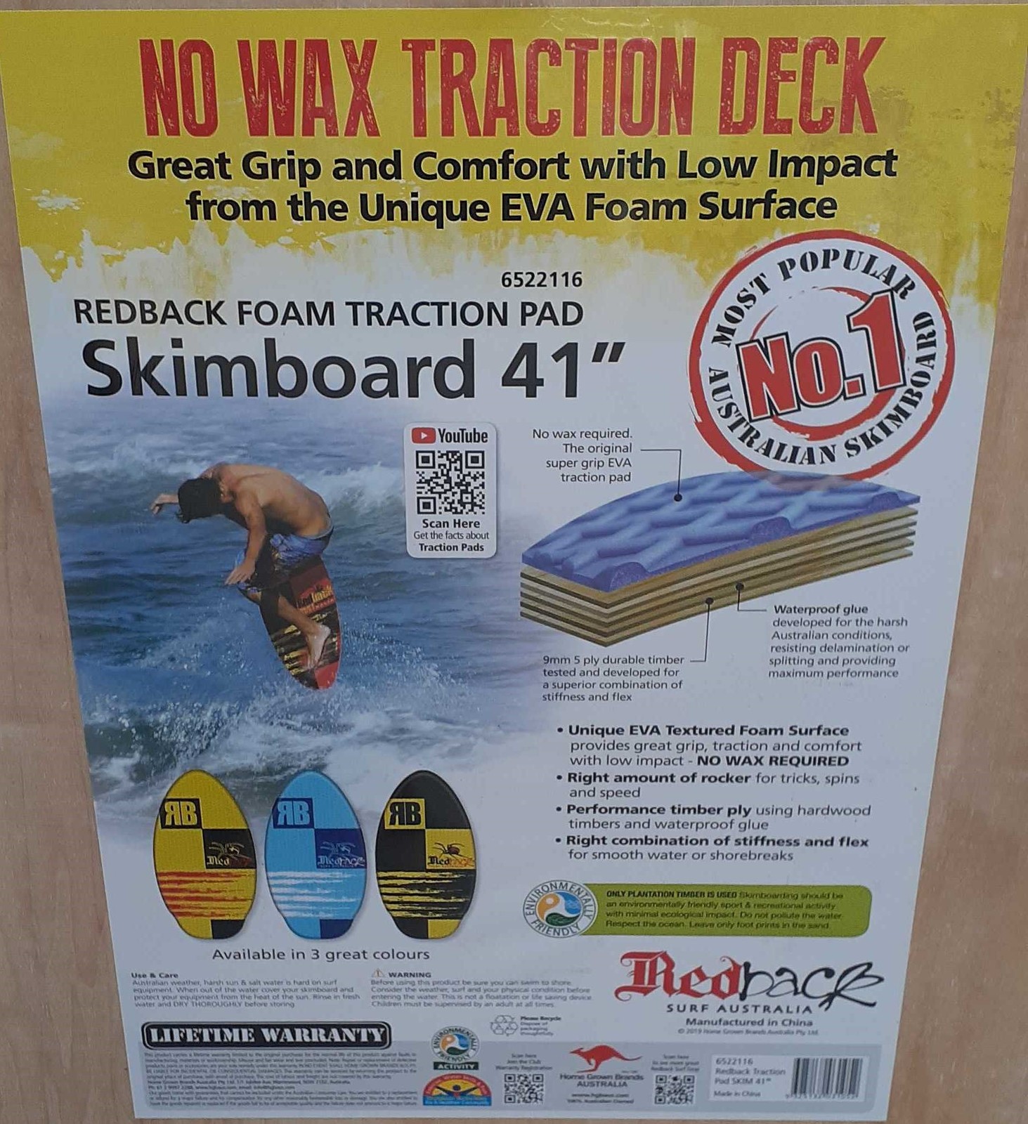 Buy Redback Soft Top Skimboard 41" (Assorted Designs) at Mighty Ape NZ