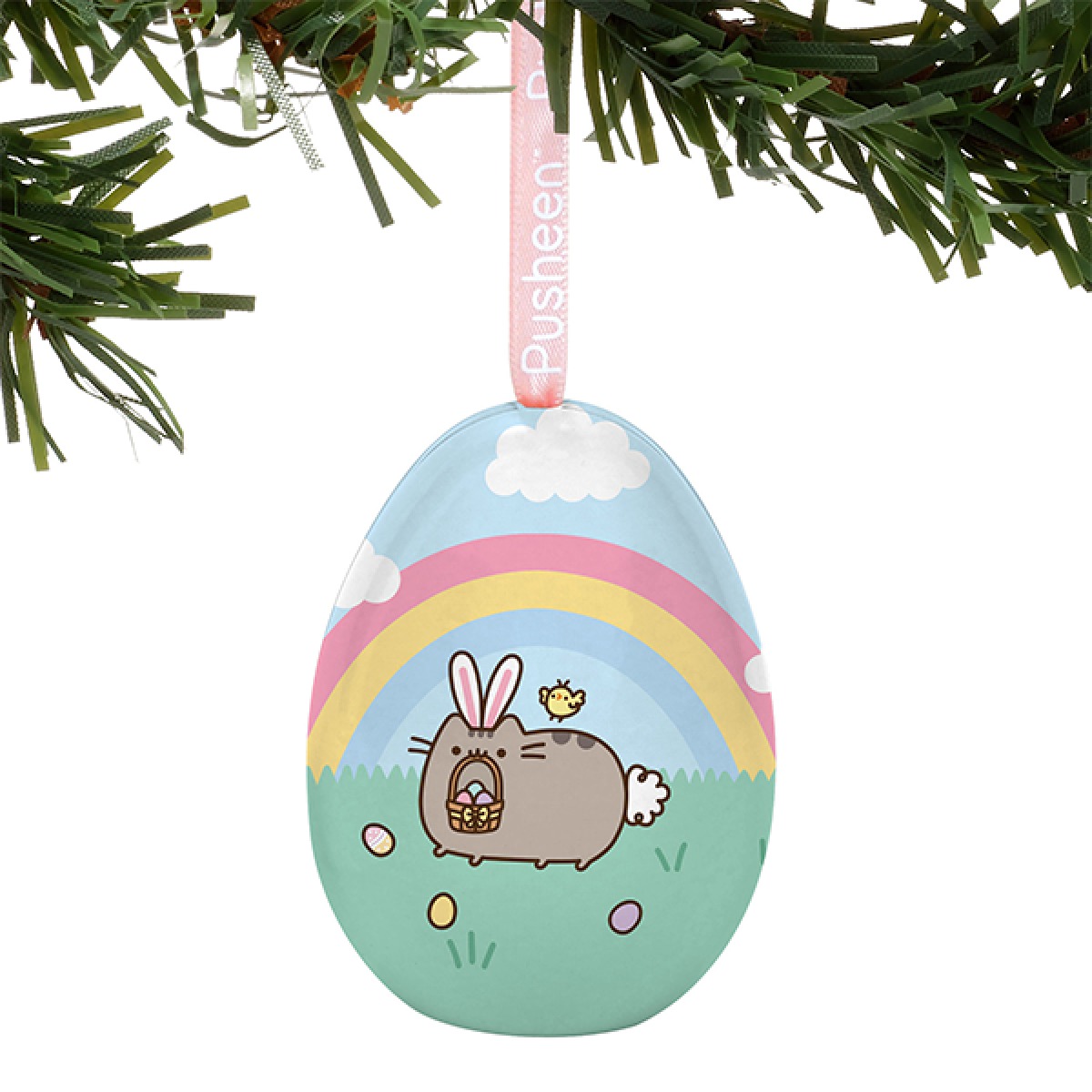 Pusheen: Tin Egg Ornament - Easter Bunny image