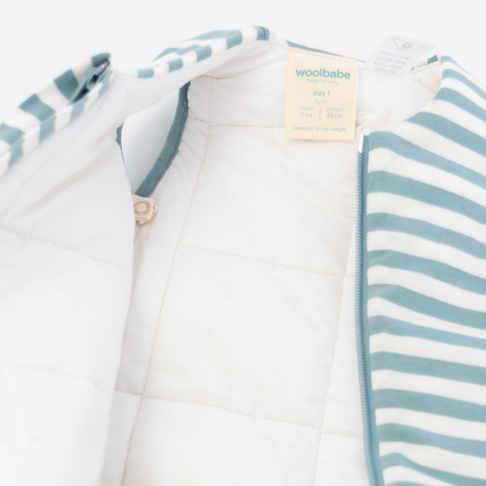 Woolbabe: Duvet Sleeping Suit - Tide (3 Years) image