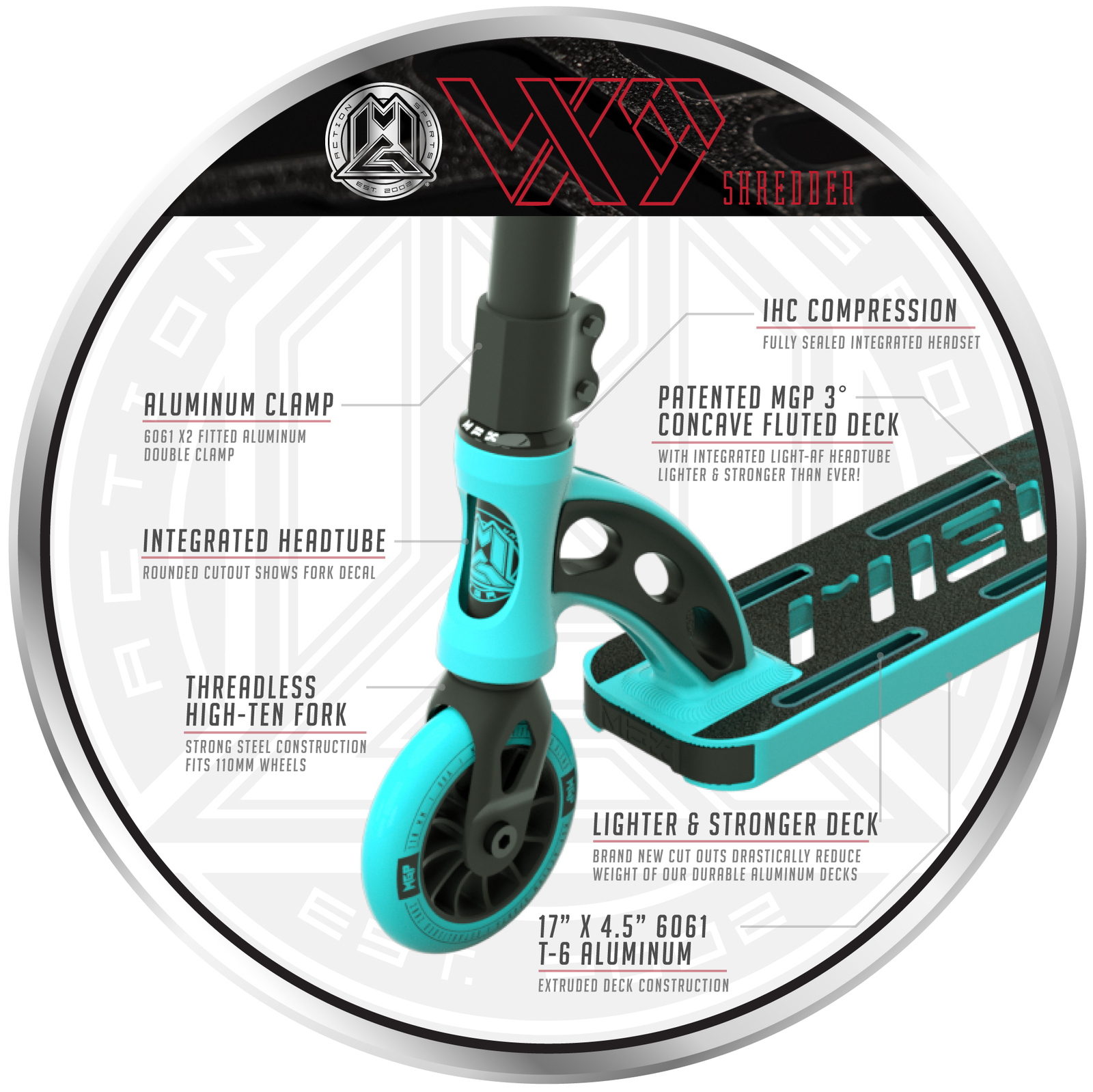 MADD Gear: VX9 Shredder Scooter - Teal image
