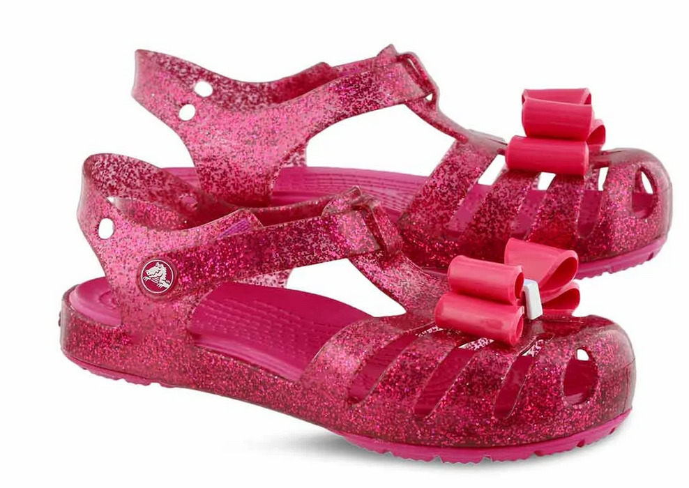 Crocs: Isabella Bow Sandal Kids - Pink (Size US C12)