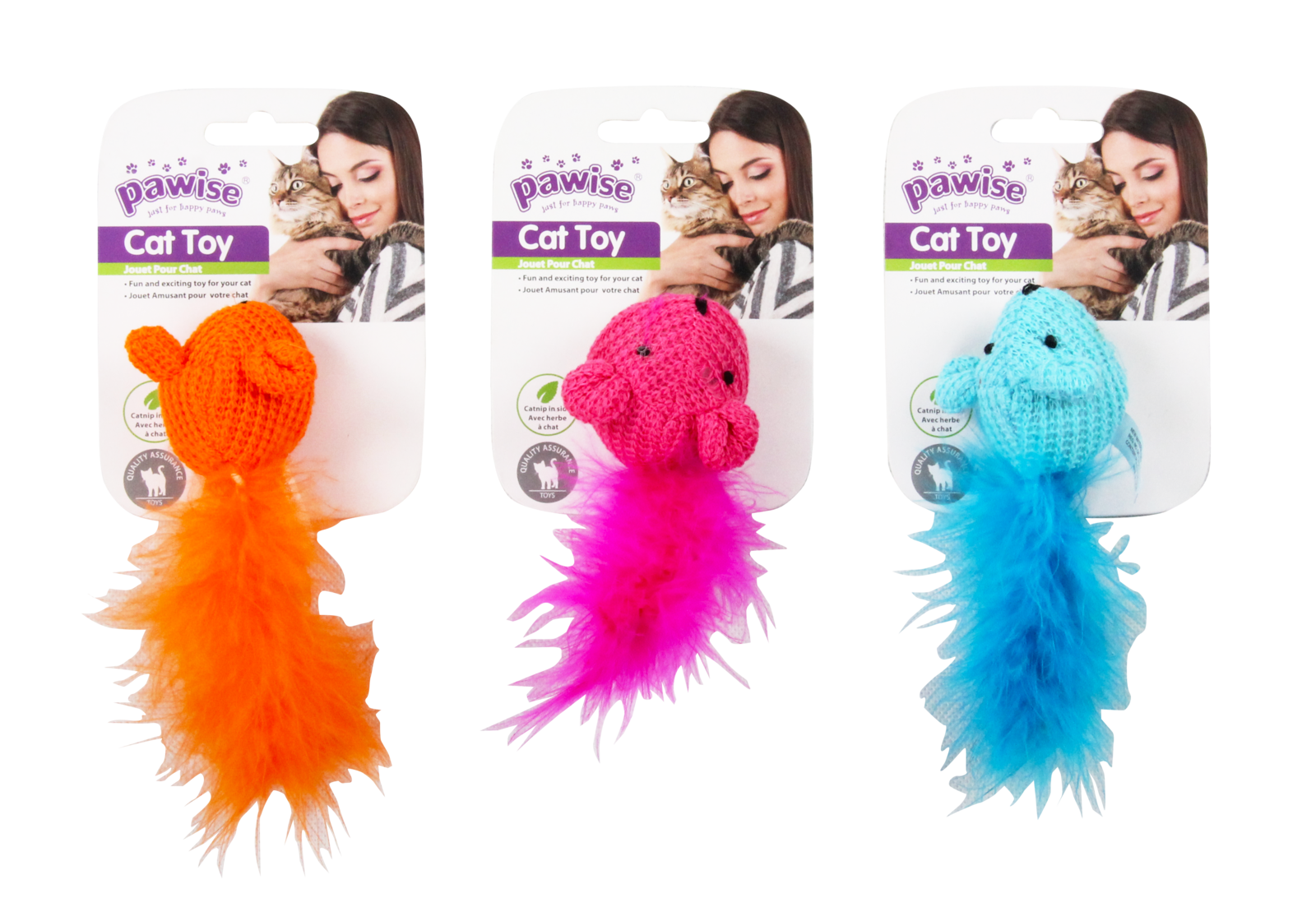 Pawise: Wool Mouse Toy (Assorted Colour) image