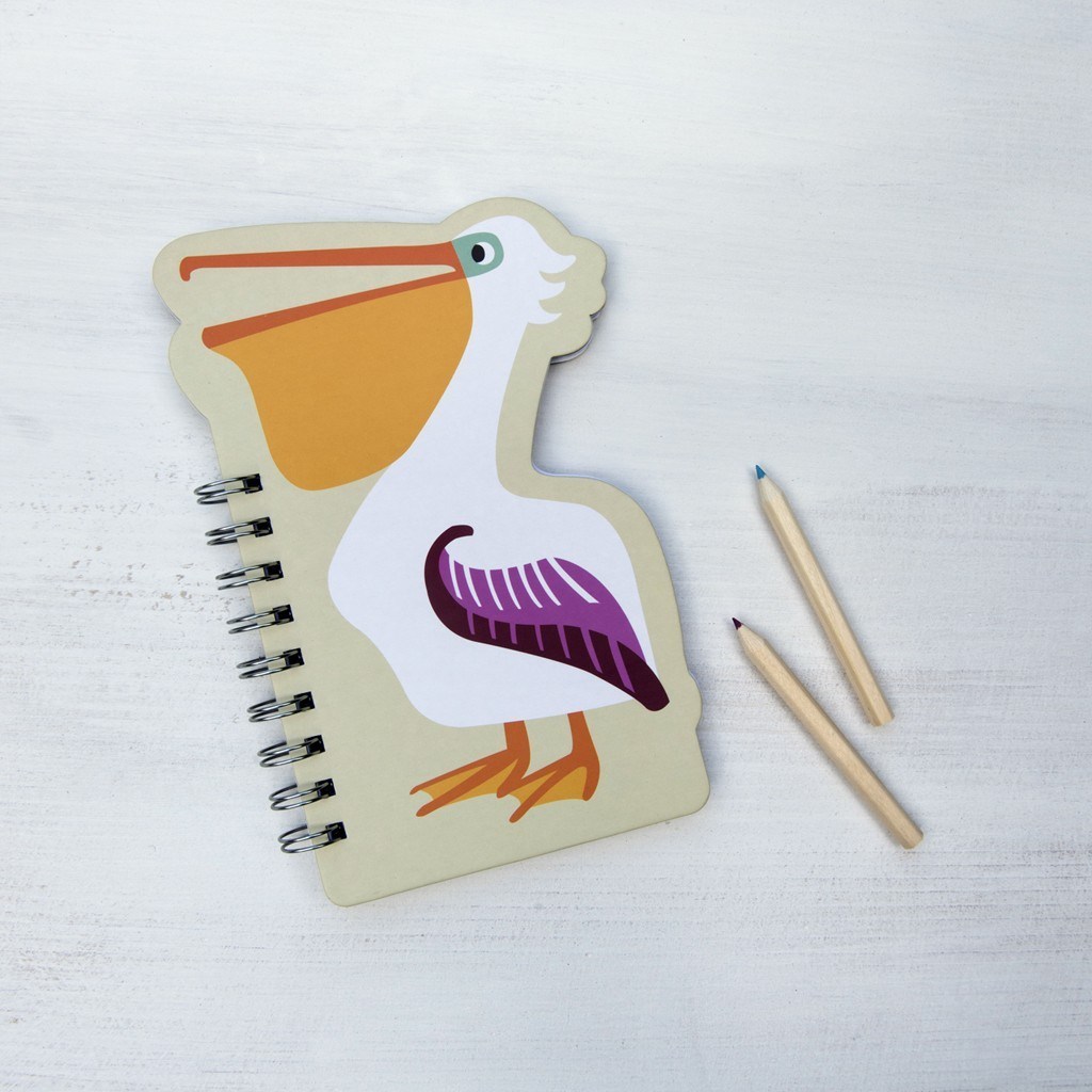 Colourful Creatures Spiral Notebook - Pelican image