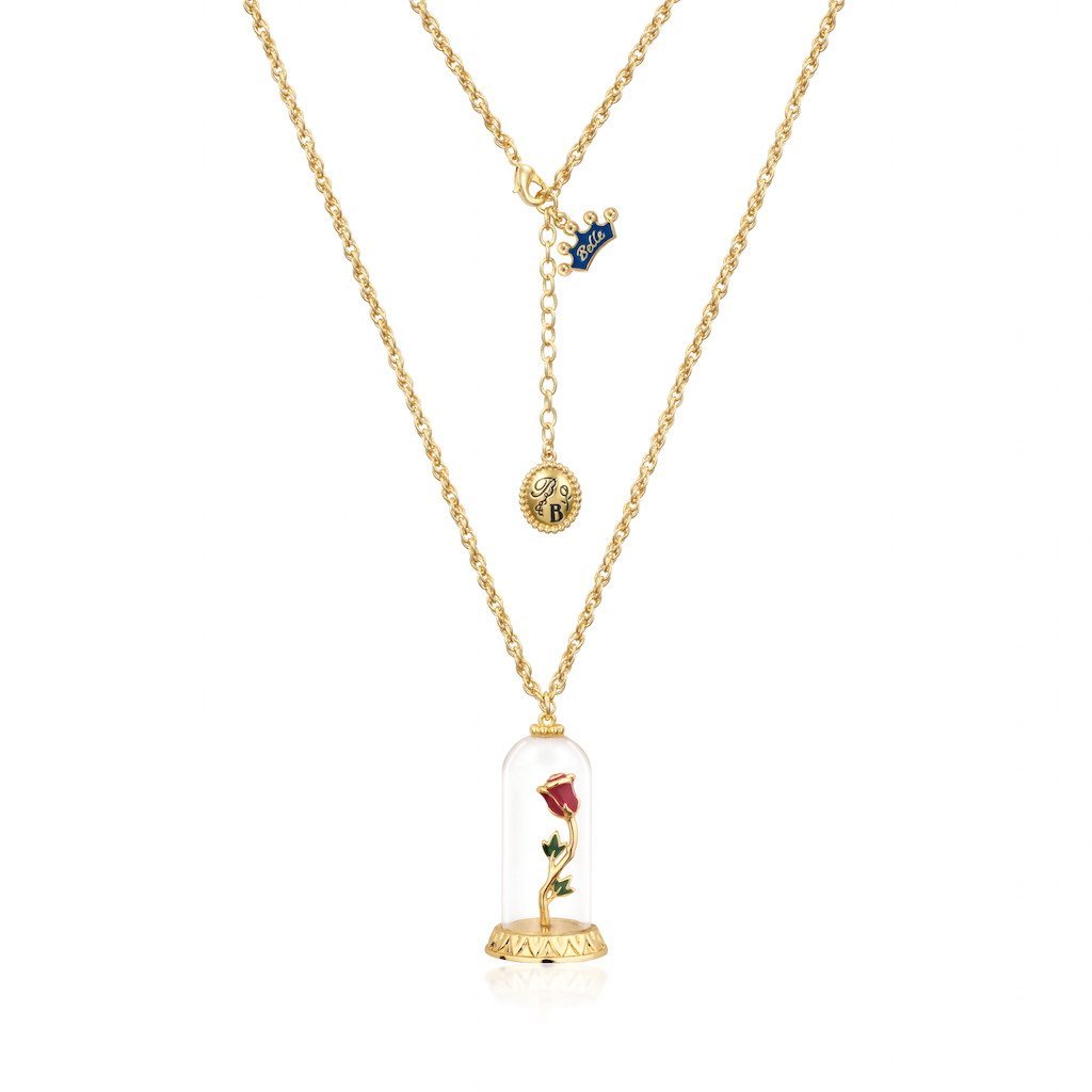 Disney: Beauty and the Beast Enchanted Rose Necklace - Yellow Gold image