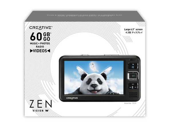 CREATIVE LABS Creative Zen Vision W 60Gb (Black) w/travel adaptor included image